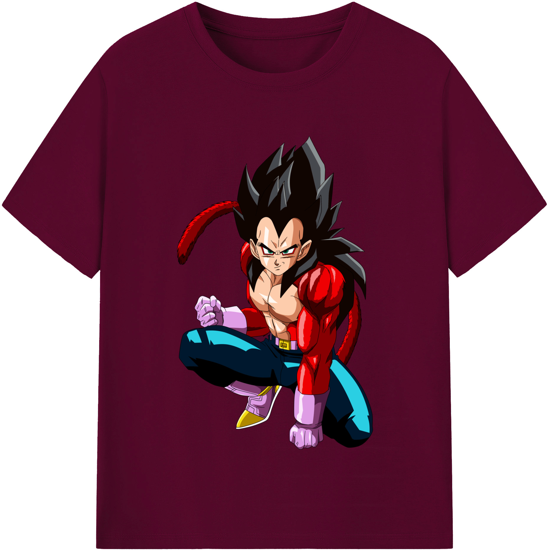 （画像用） ドラゴンボール ベジータ四世（Bejīta Yonsei）DRAGON BALL Vegeta IV レディースカジュアルプリントTシャツ（綿100％）